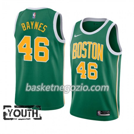 Canotte Bambino Boston Celtics Aron Baynes 46 2018-19 Nike Verde Swingman